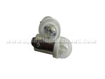 BA9S 2LED with Clear dome cover White